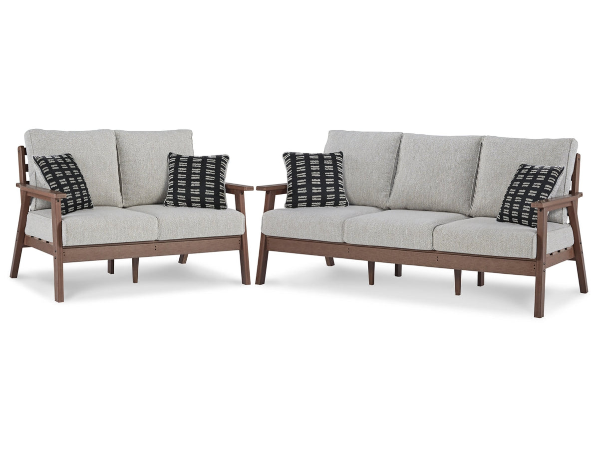 Emmeline Outdoor Sofa and Loveseat - furniture place usa