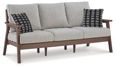 Emmeline Outdoor Sofa and Loveseat with Coffee Table and 2 End Tables - furniture place usa