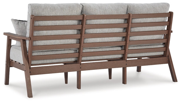 Emmeline Outdoor Sofa and Loveseat with Coffee Table and 2 End Tables - furniture place usa