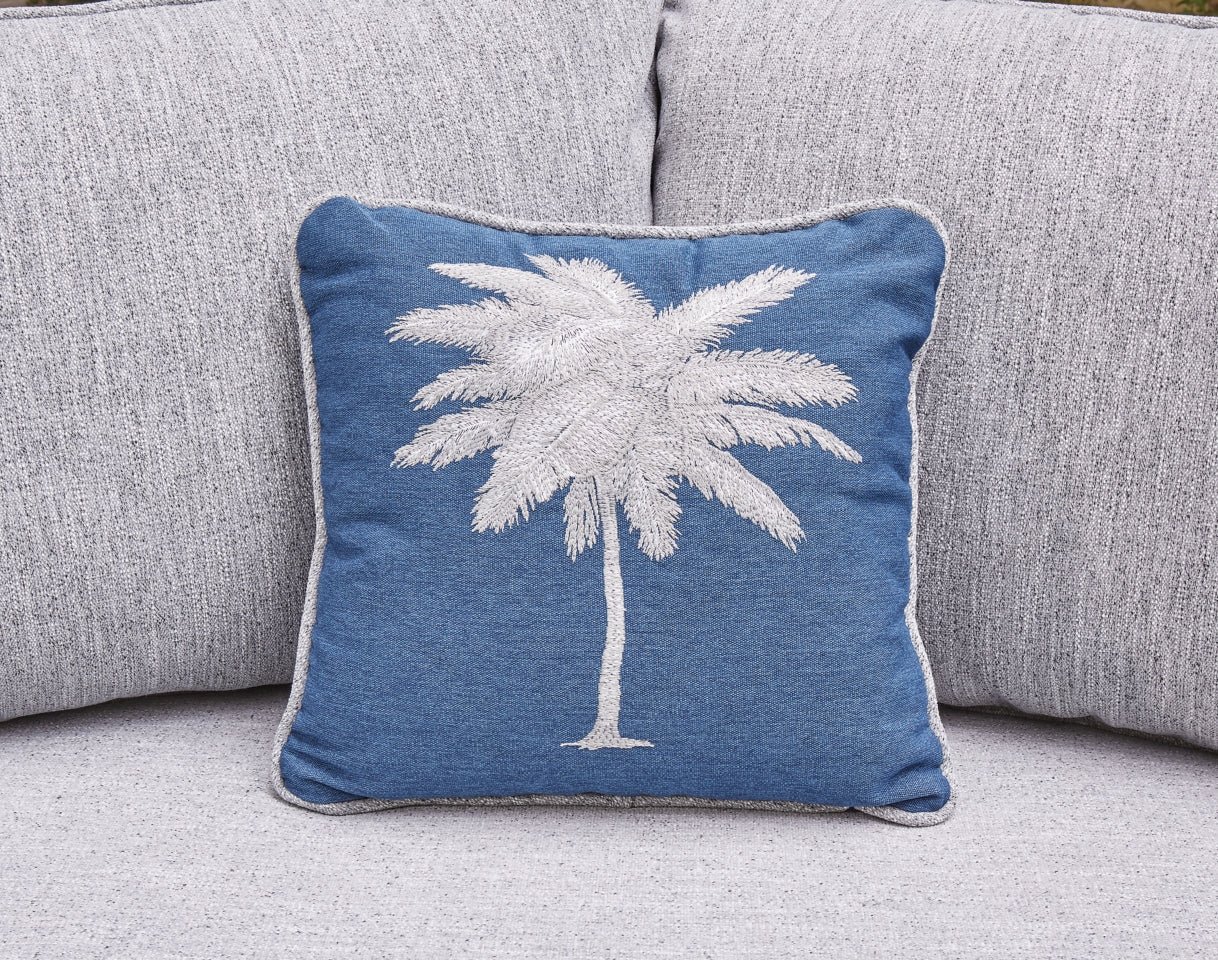Naples Beach Outdoor Right and Left-arm Facing Loveseat with Cushion (Set of 2) - furniture place usa