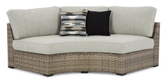 Calworth 5-Piece Outdoor Sectional with Ottoman - furniture place usa