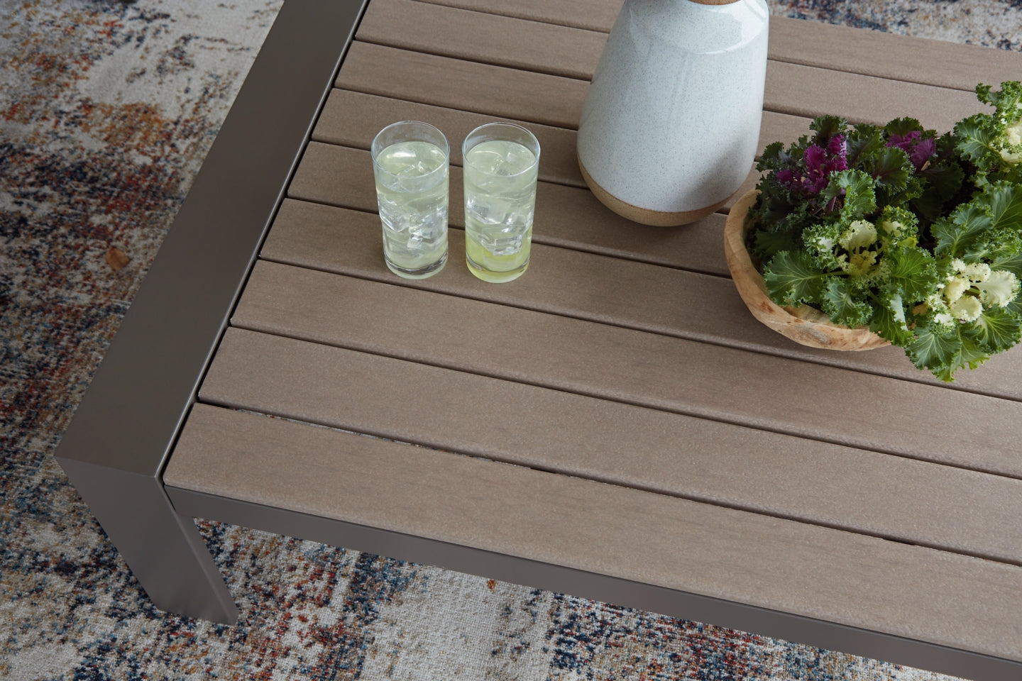 Tropicava Outdoor Sofa and Lounge Chair with Coffee Table and 2 End Tables - furniture place usa