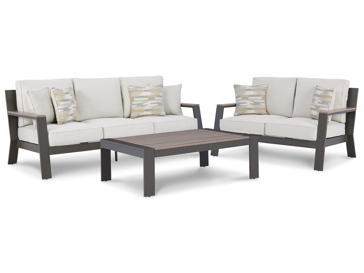 Tropicava Outdoor Sofa and Loveseat with Coffee Table - furniture place usa