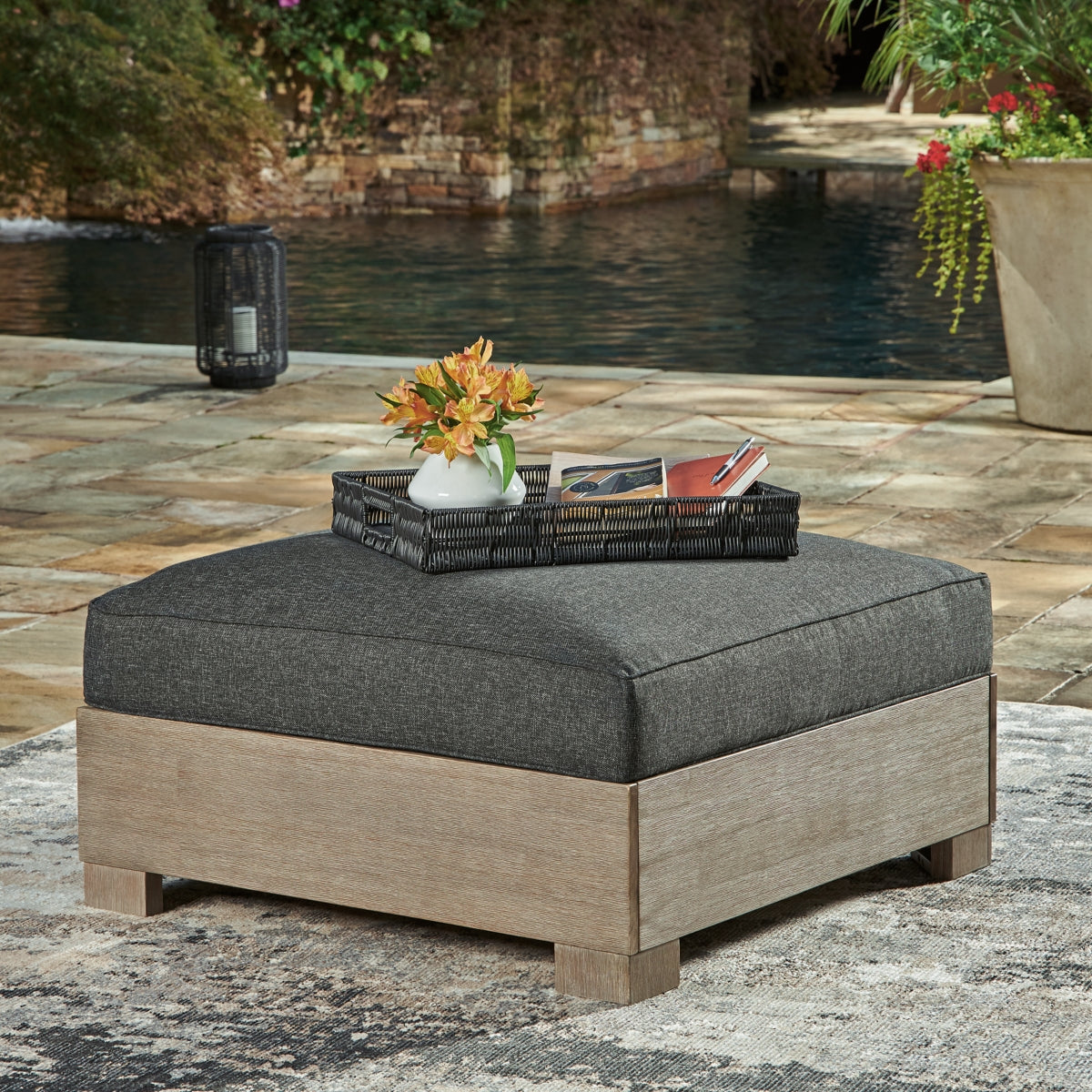 Citrine Park 5-Piece Outdoor Sectional with Ottoman - furniture place usa