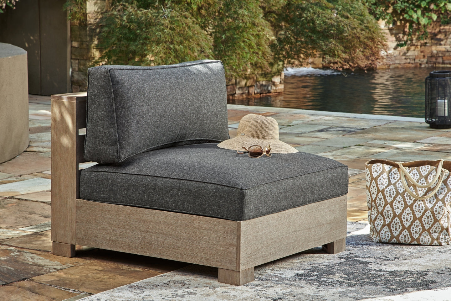 Citrine Park 4-Piece Outdoor Sectional with Ottoman - furniture place usa
