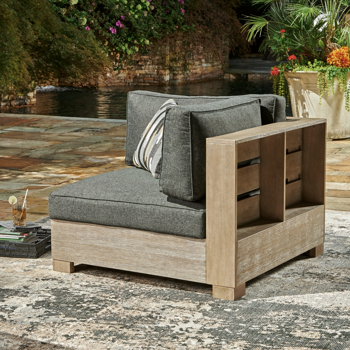 Citrine Park 5-Piece Outdoor Sectional with Ottoman - furniture place usa
