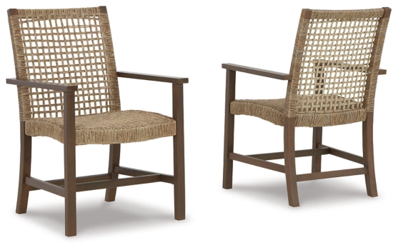 Germalia Outdoor Dining Arm Chair (Set of 2) - furniture place usa