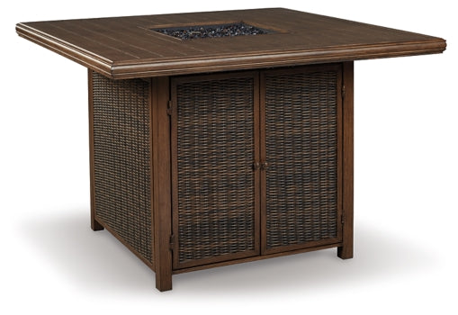 Paradise Trail Outdoor Bar Table and 6 Barstools - furniture place usa