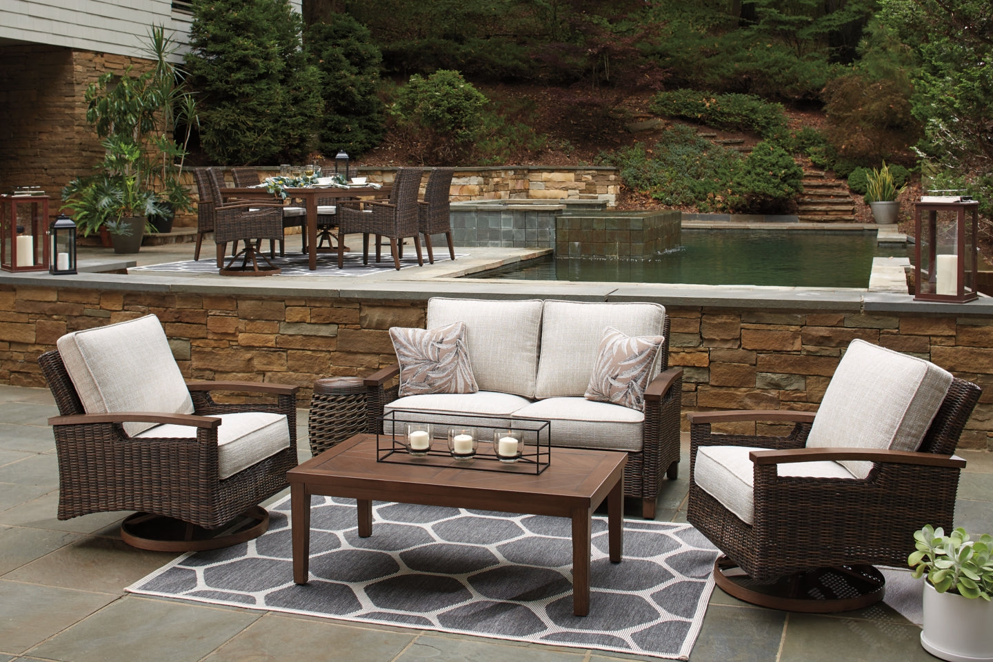 Paradise Trail Loveseat with Cushion - furniture place usa