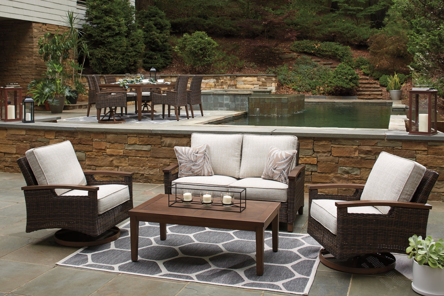 Paradise Trail Loveseat with Cushion - furniture place usa