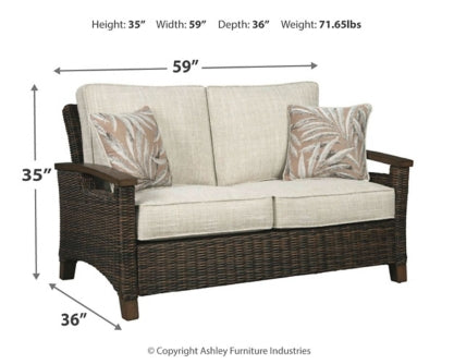 Paradise Trail Loveseat with Cushion - furniture place usa