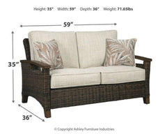 Paradise Trail Loveseat with Cushion - furniture place usa