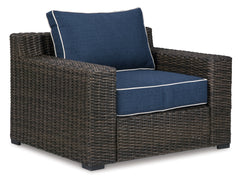 Grasson Lane Outdoor Sofa and  2 Lounge Chairs with Coffee Table and 2 End Tables - furniture place usa