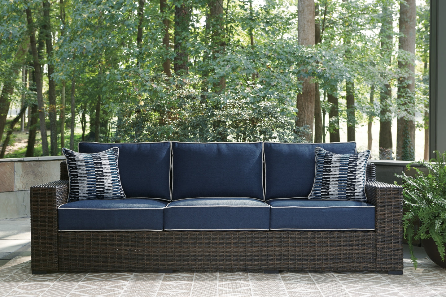 Grasson Lane Outdoor Sofa and Loveseat with Coffee Table - furniture place usa
