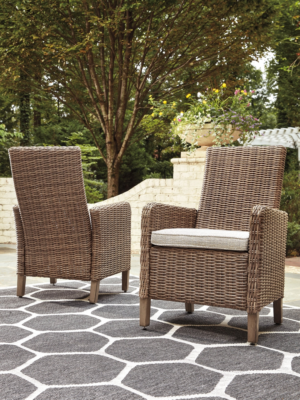 Beachcroft Arm Chair with Cushion (Set of 2) - furniture place usa