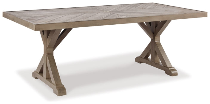 Beachcroft Outdoor Dining Table and 4 Chairs and Bench - PKG000284 - furniture place usa