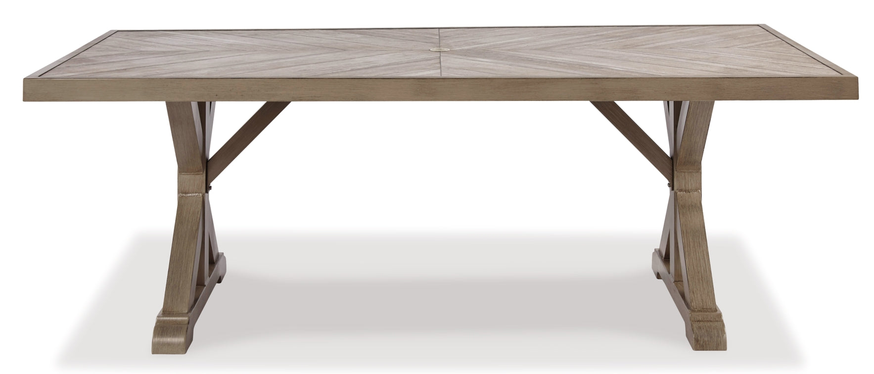 Beachcroft Dining Table with Umbrella Option - furniture place usa