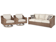 Beachcroft Outdoor Sofa with 2 Lounge Chairs - furniture place usa