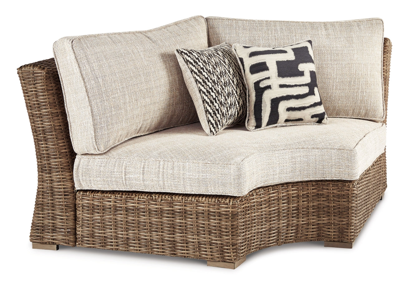 Beachcroft 5-Piece Outdoor Sectional with Coffee Table and 2 End Tables - furniture place usa