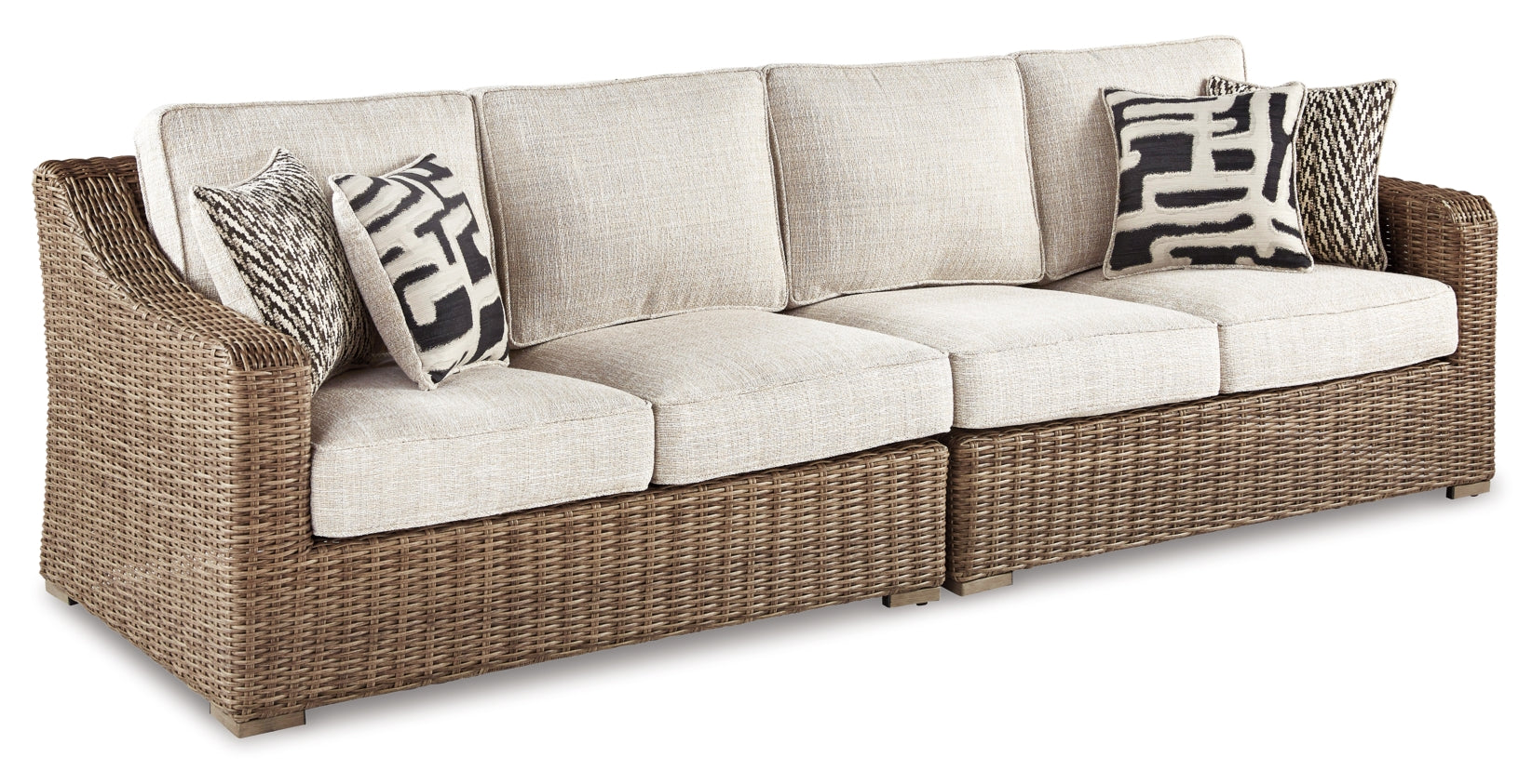 Beachcroft 5-Piece Outdoor Sectional with Coffee Table and 2 End Tables - furniture place usa