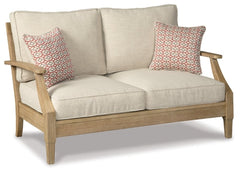 Clare View Outdoor Loveseat with 2 Lounge Chairs - furniture place usa