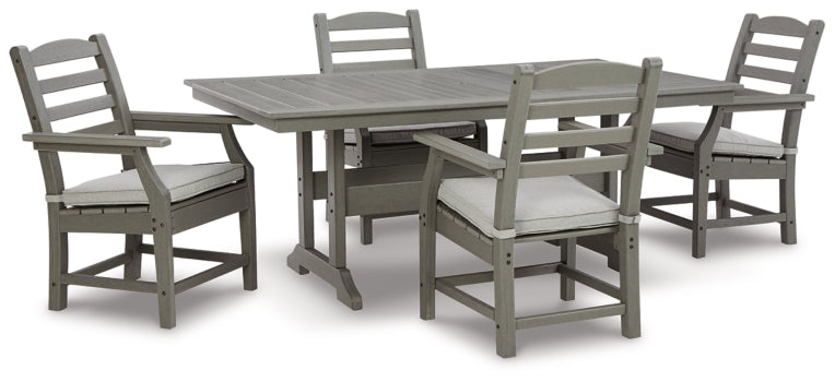 Visola Outdoor Dining Table and 4 Chairs - furniture place usa