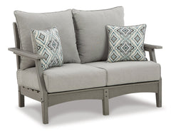Visola Outdoor Loveseat with Coffee Table - furniture place usa