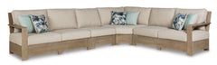 Silo Point 4-Piece Outdoor Sectional with Coffee Table and End Table - furniture place usa