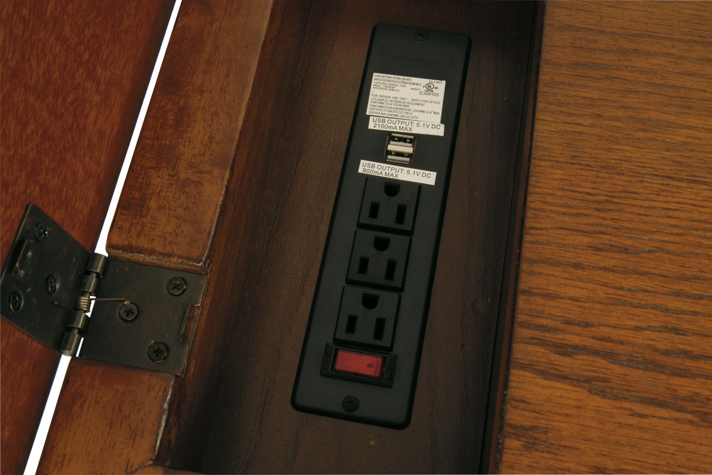 Laflorn Chairside End Table with USB Ports & Outlets - furniture place usa