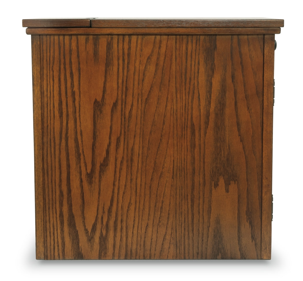 Laflorn Chairside End Table with USB Ports & Outlets - furniture place usa
