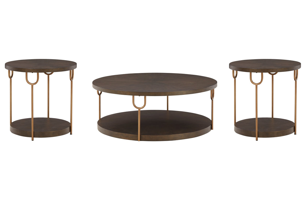 Brazburn Coffee Table with 2 End Tables - furniture place usa