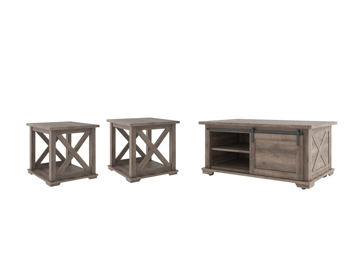Arlenbry Coffee Table with 2 End Tables - PKG008959 - furniture place usa