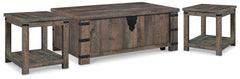 Hollum Coffee Table with 2 End Tables - furniture place usa
