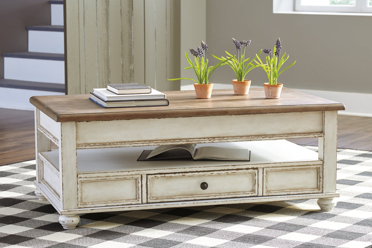 Realyn Coffee Table with Lift Top - furniture place usa