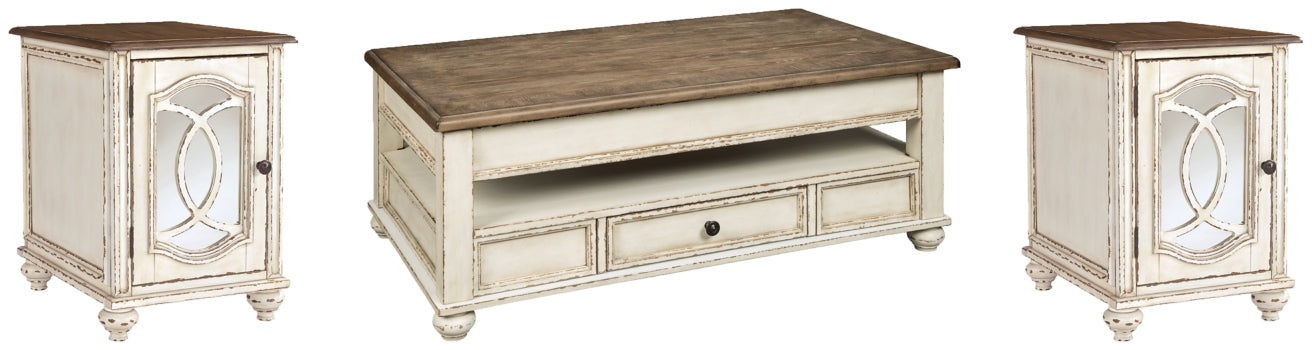 Realyn Coffee Table with 2 End Tables - PKG008592 - furniture place usa