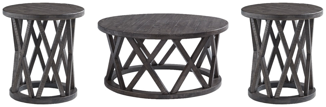 Sharzane Coffee Table with 2 End Tables - furniture place usa