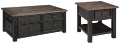 Tyler Creek Coffee Table with 1 End Table - PKG008765 - furniture place usa