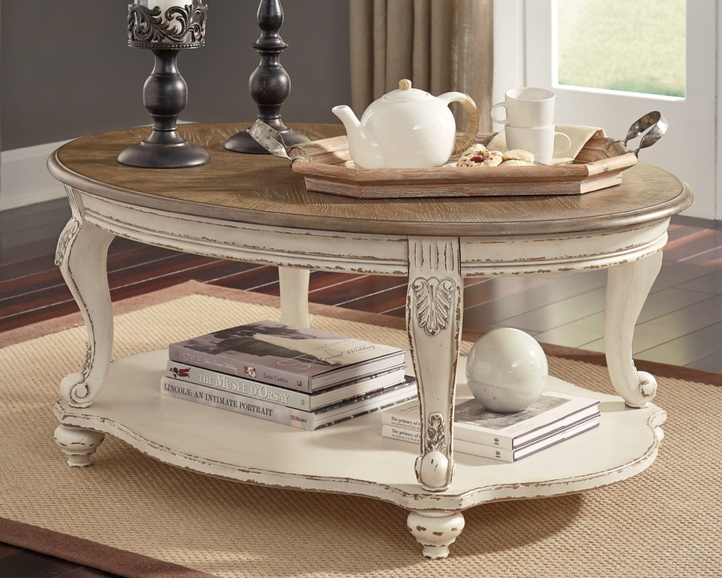Realyn Coffee Table with 2 End Tables - PKG008585 - furniture place usa