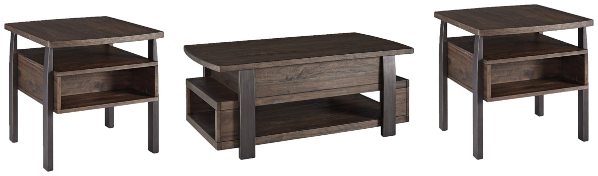 Vailbry Coffee Table with 2 End Tables - PKG007154 - furniture place usa