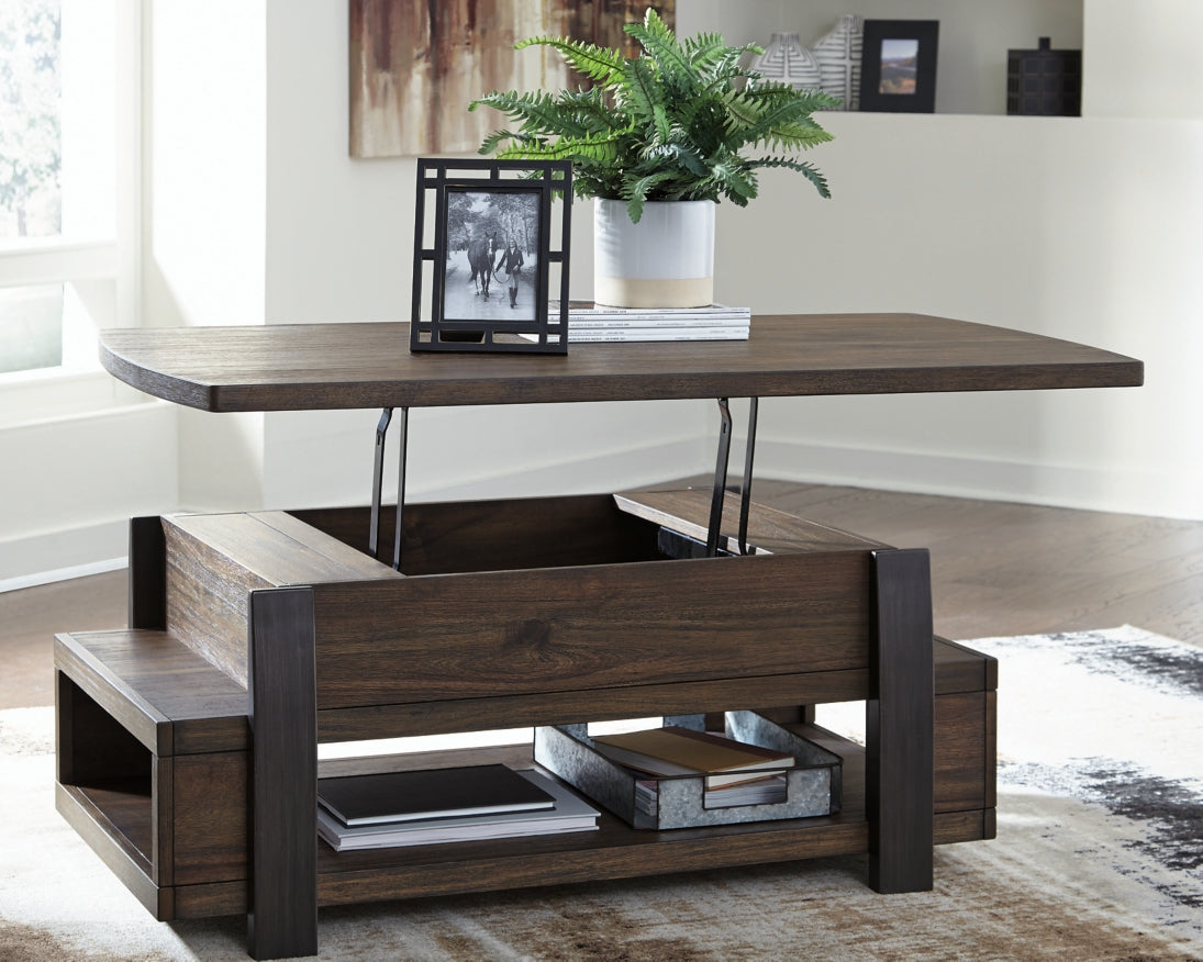 Vailbry Coffee Table with Lift Top - furniture place usa