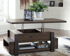 Vailbry Coffee Table with Lift Top - furniture place usa