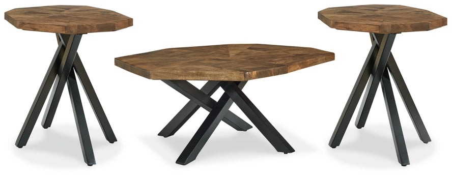 Haileeton Coffee Table with 2 End Tables - furniture place usa
