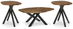 Haileeton Coffee Table with 2 End Tables - furniture place usa