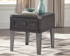 Todoe End Table with USB Ports & Outlets - furniture place usa
