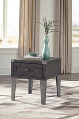 Todoe End Table with USB Ports & Outlets - furniture place usa