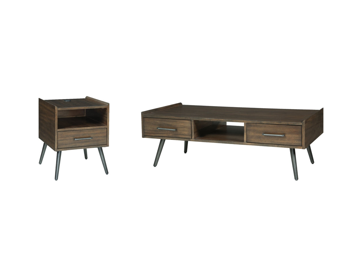Calmoni Coffee Table with 1 End Table - furniture place usa