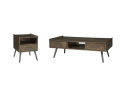 Calmoni Coffee Table with 1 End Table - furniture place usa