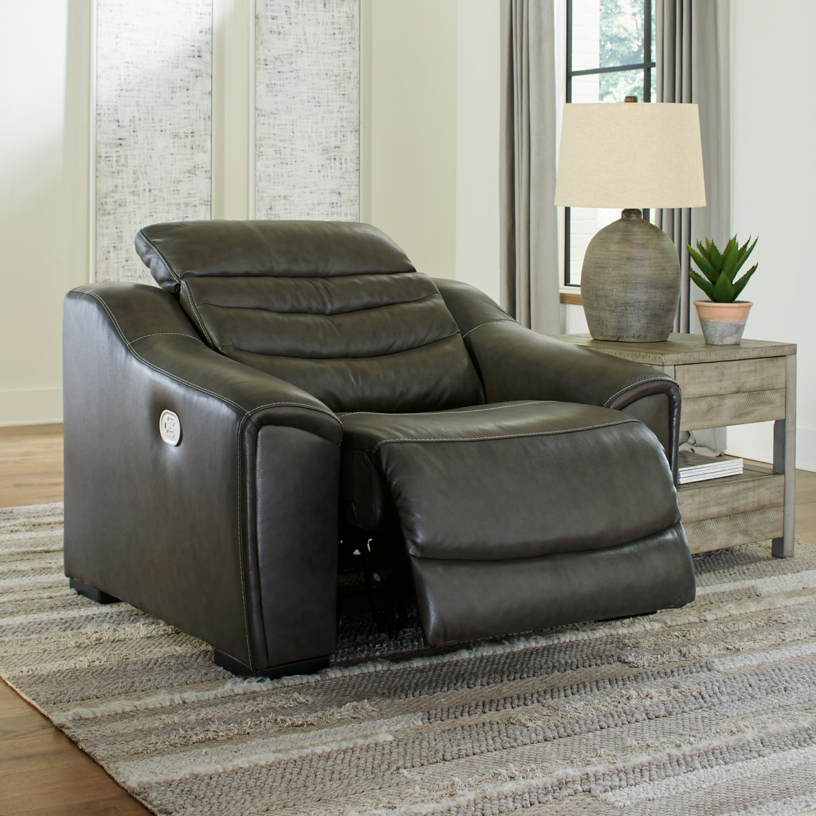 Center Line 2-Piece Sectional with Recliner - furniture place usa