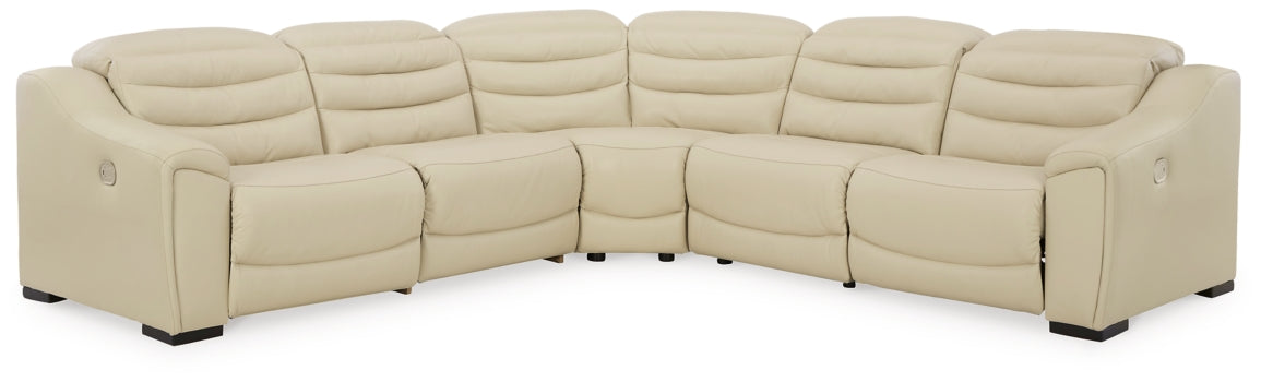 Center Line 5-Piece Sectional with Recliner - furniture place usa