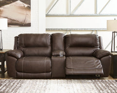 Dunleith 3-Piece Power Reclining Loveseat with Console - furniture place usa